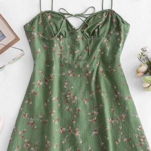Floral Print Tie Knot Dress